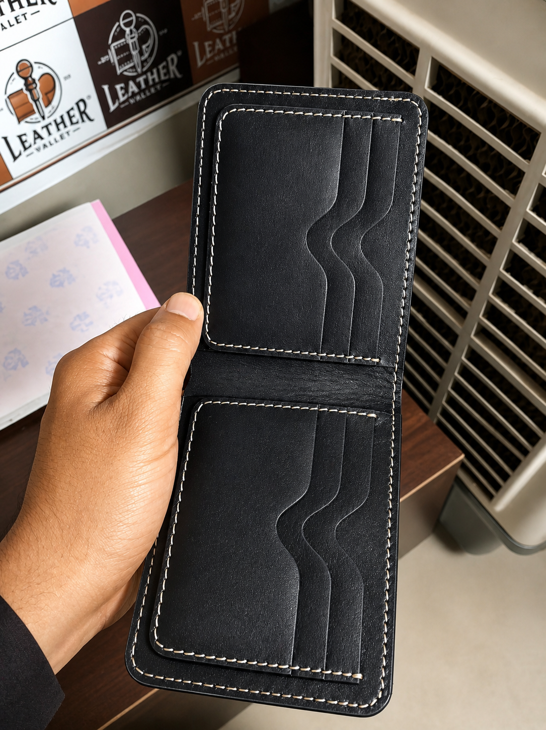 Crocodile π Texture Leather Wallet π― Cow π Leather - Image 5